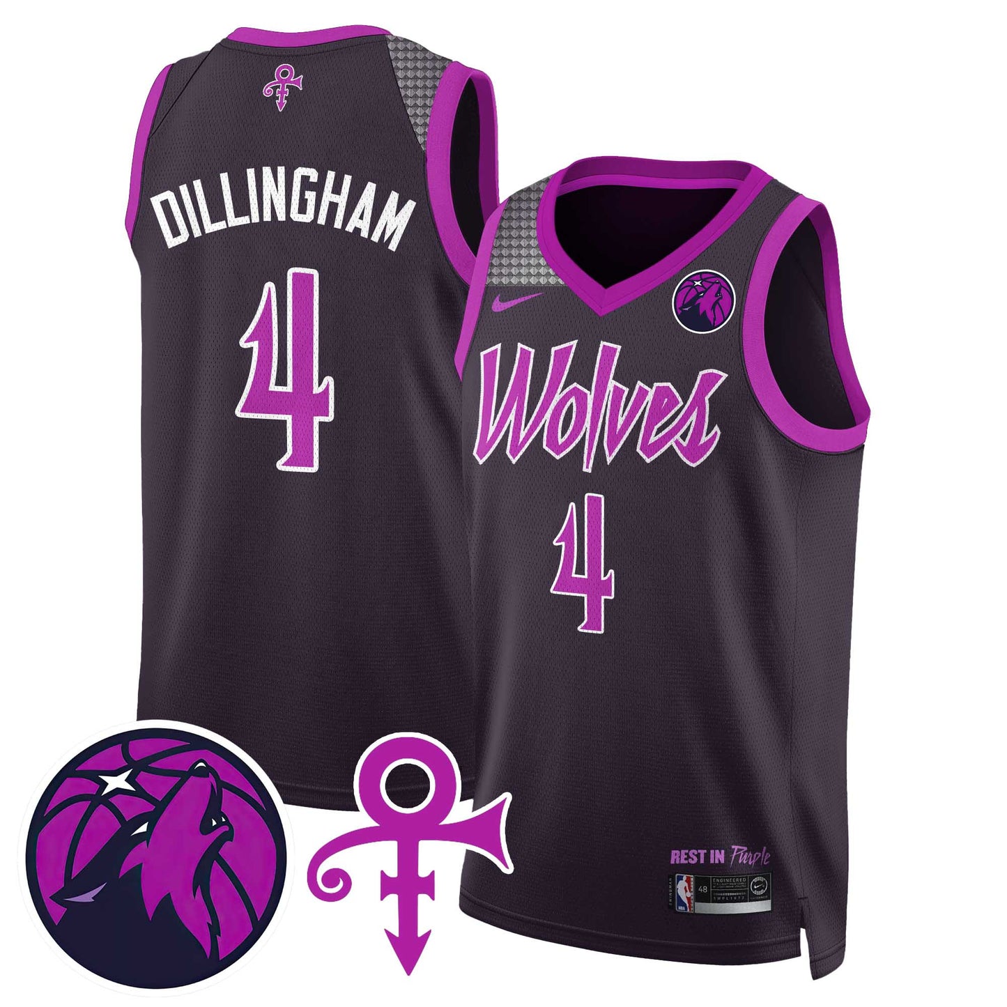 Minnesota Timberwolves Prince Jersey - All Stitched