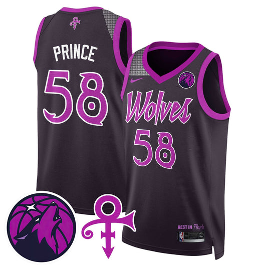 Minnesota Timberwolves Prince Jersey - All Stitched