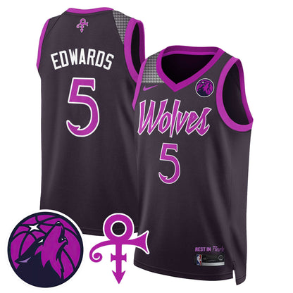 Minnesota Timberwolves Prince Jersey - All Stitched