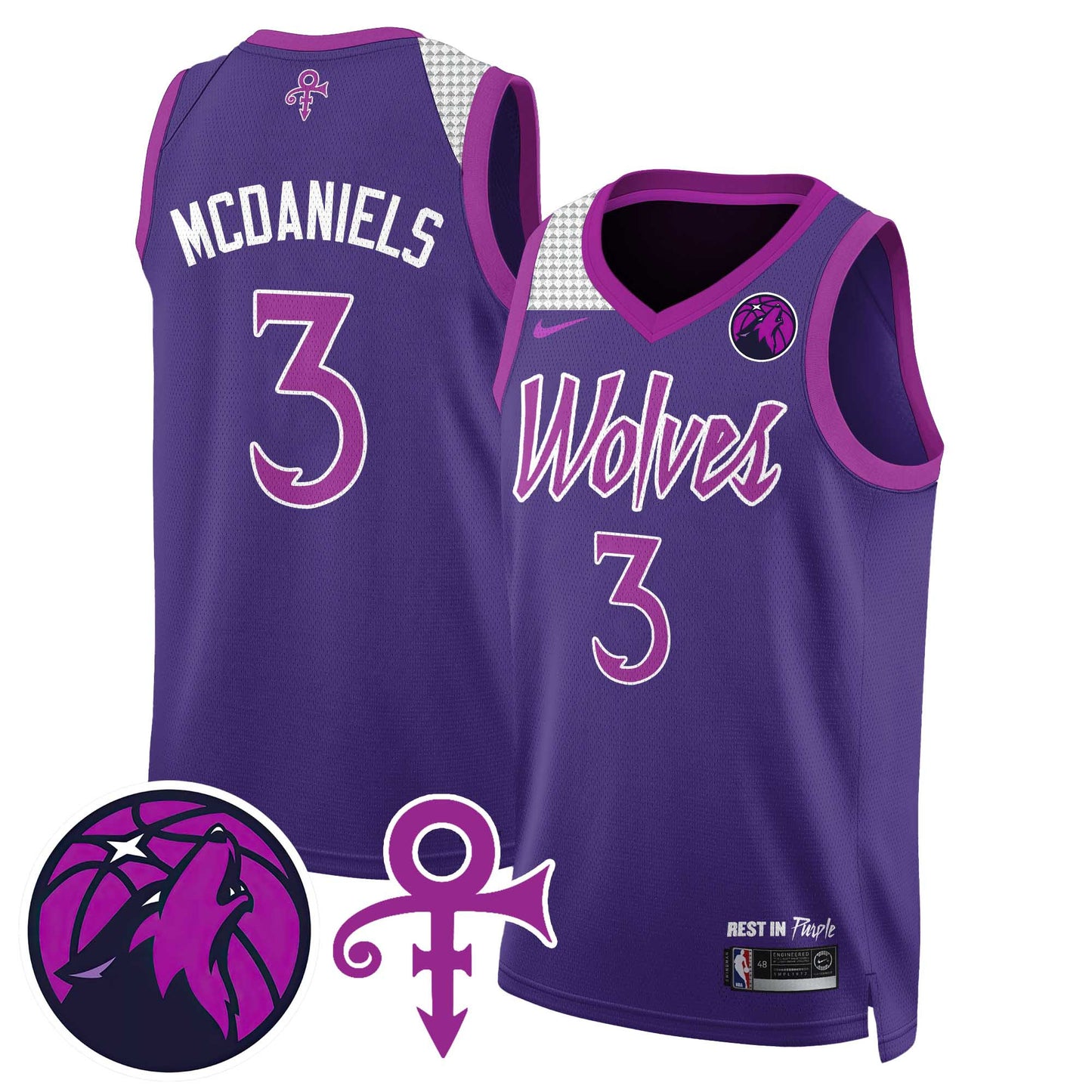 Minnesota Timberwolves Prince Jersey - All Stitched