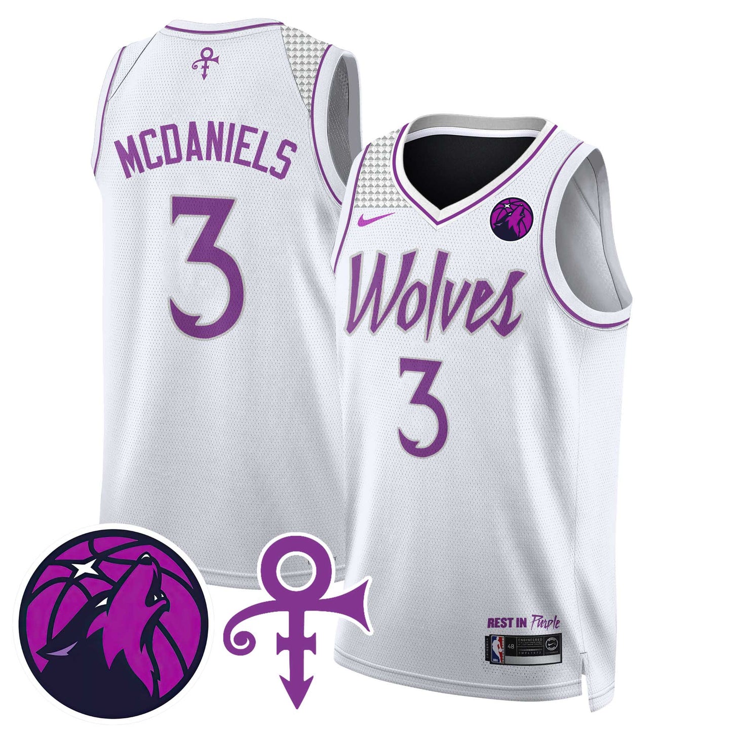 Minnesota Timberwolves Prince Jersey - All Stitched