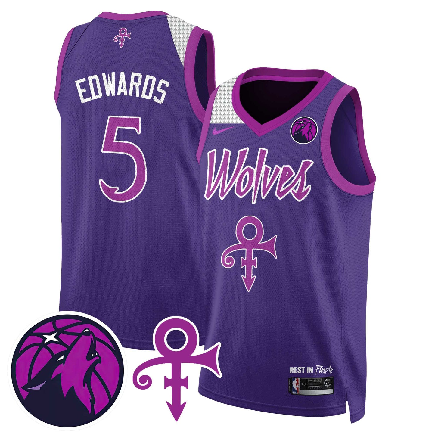 Minnesota Timberwolves Prince Jersey N1 - All Stitched