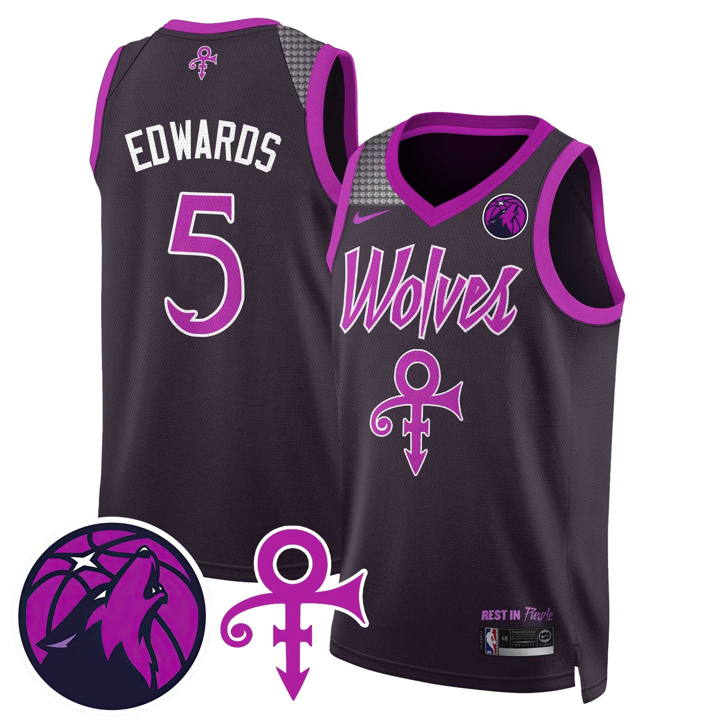 Minnesota Timberwolves Prince Jersey N1 - All Stitched