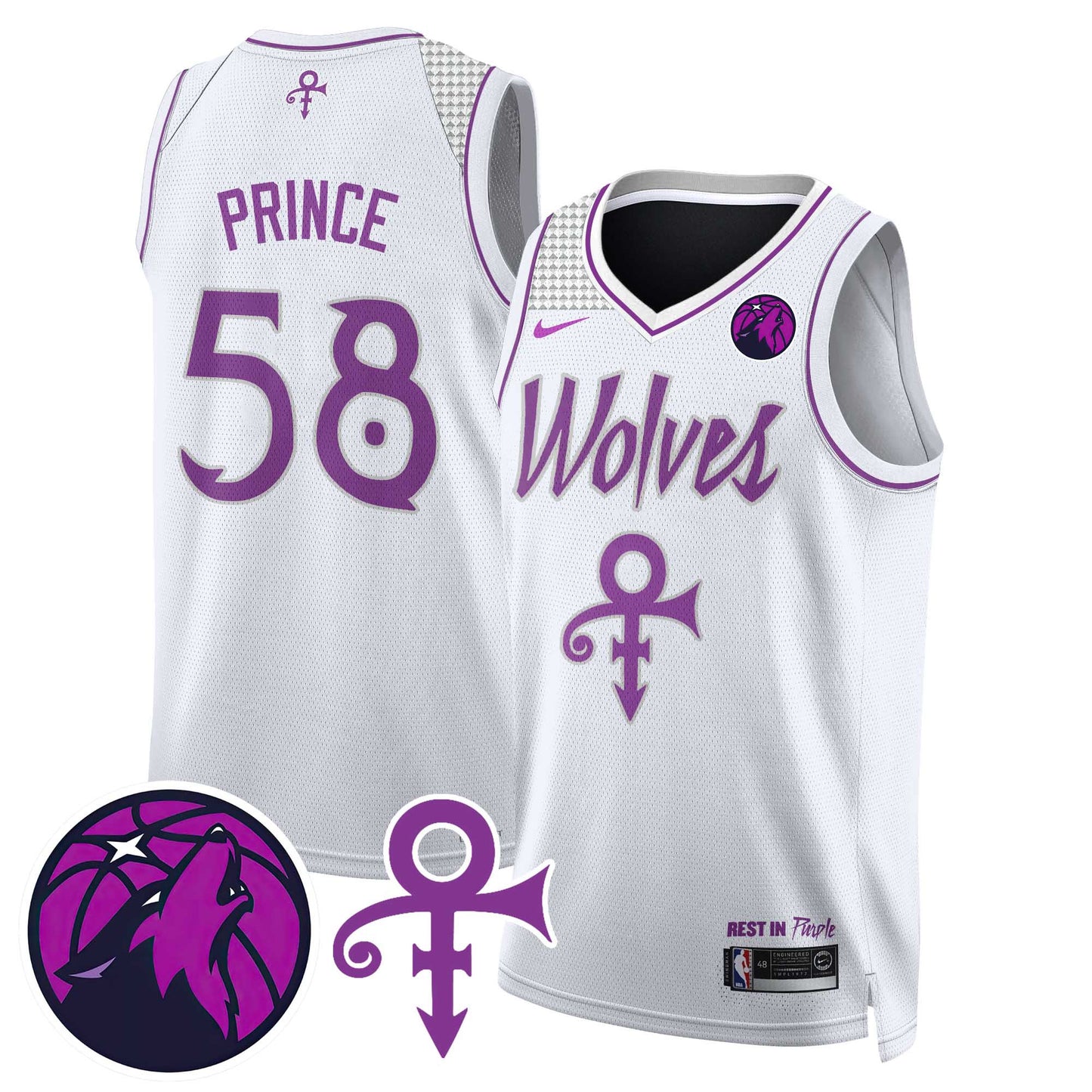 Minnesota Timberwolves Prince Jersey N1 - All Stitched