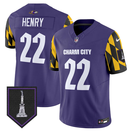 Ravens City Edition Patch Vapor Limited Jersey - All Stitched