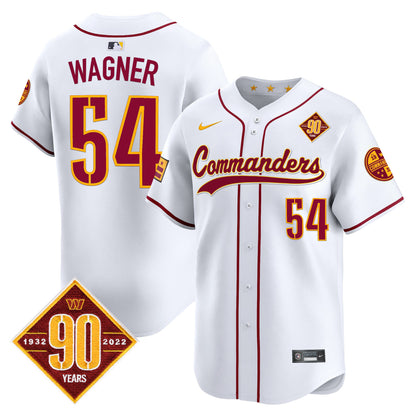 Washington Commanders 90th Anniversary Patch Vapor Premier Limited Jersey - All Stitched