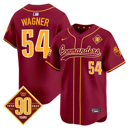 Washington Commanders 90th Anniversary Patch Vapor Premier Limited Jersey - All Stitched