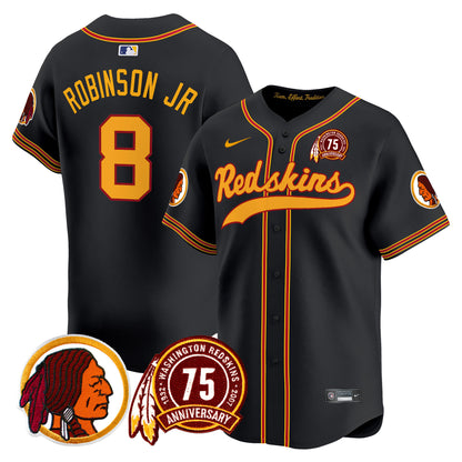 Washington Redskins 75th Patch Throwback Vapor Premier Limited Jersey - All Stitched