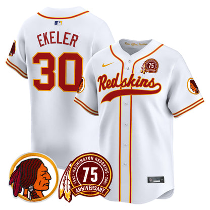 Washington Redskins 75th Patch Throwback Vapor Premier Limited Jersey - All Stitched