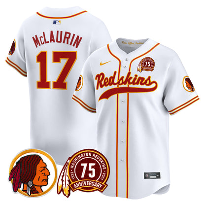 Washington Redskins 75th Patch Throwback Vapor Premier Limited Jersey - All Stitched