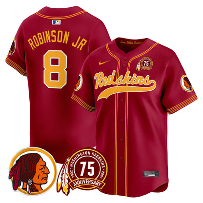 Washington Redskins 75th Patch Throwback Vapor Premier Limited Jersey - All Stitched