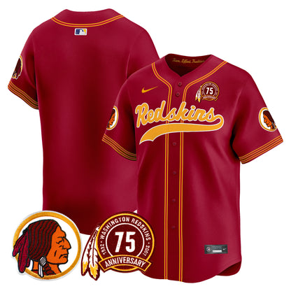 Washington Redskins 75th Patch Throwback Vapor Premier Limited Jersey - All Stitched