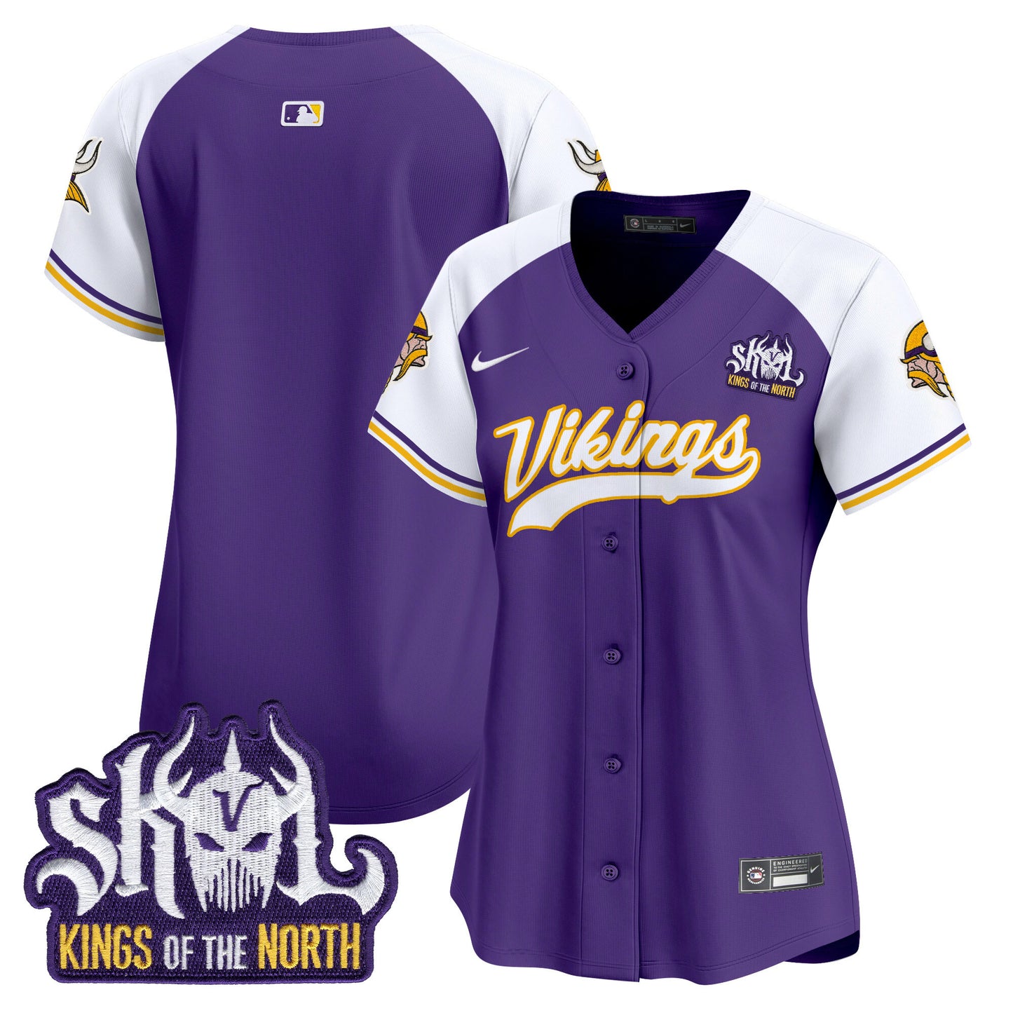 Women's Minnesota Vikings King Of The North Patch Vapor Premier Limited Jersey - All Stitched