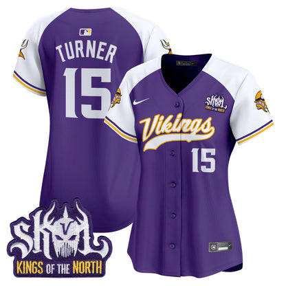 Women's Minnesota Vikings King Of The North Patch Vapor Premier Limited Jersey - All Stitched