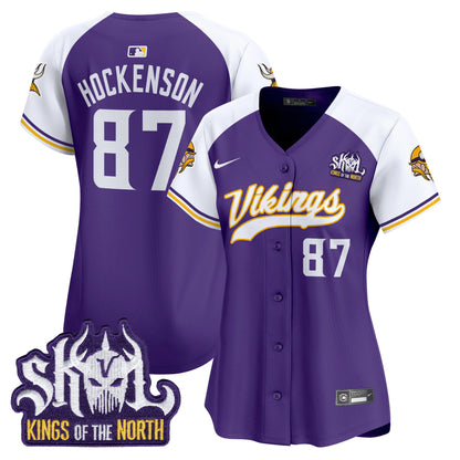 Women's Minnesota Vikings King Of The North Patch Vapor Premier Limited Jersey - All Stitched