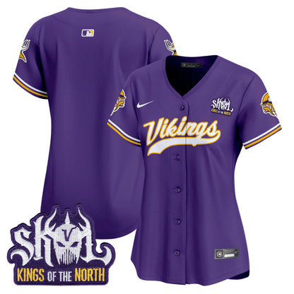 Women's Minnesota Vikings King Of The North Patch Vapor Premier Limited Jersey - All Stitched