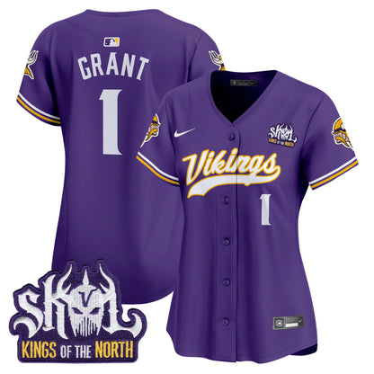 Women's Minnesota Vikings King Of The North Patch Vapor Premier Limited Jersey - All Stitched