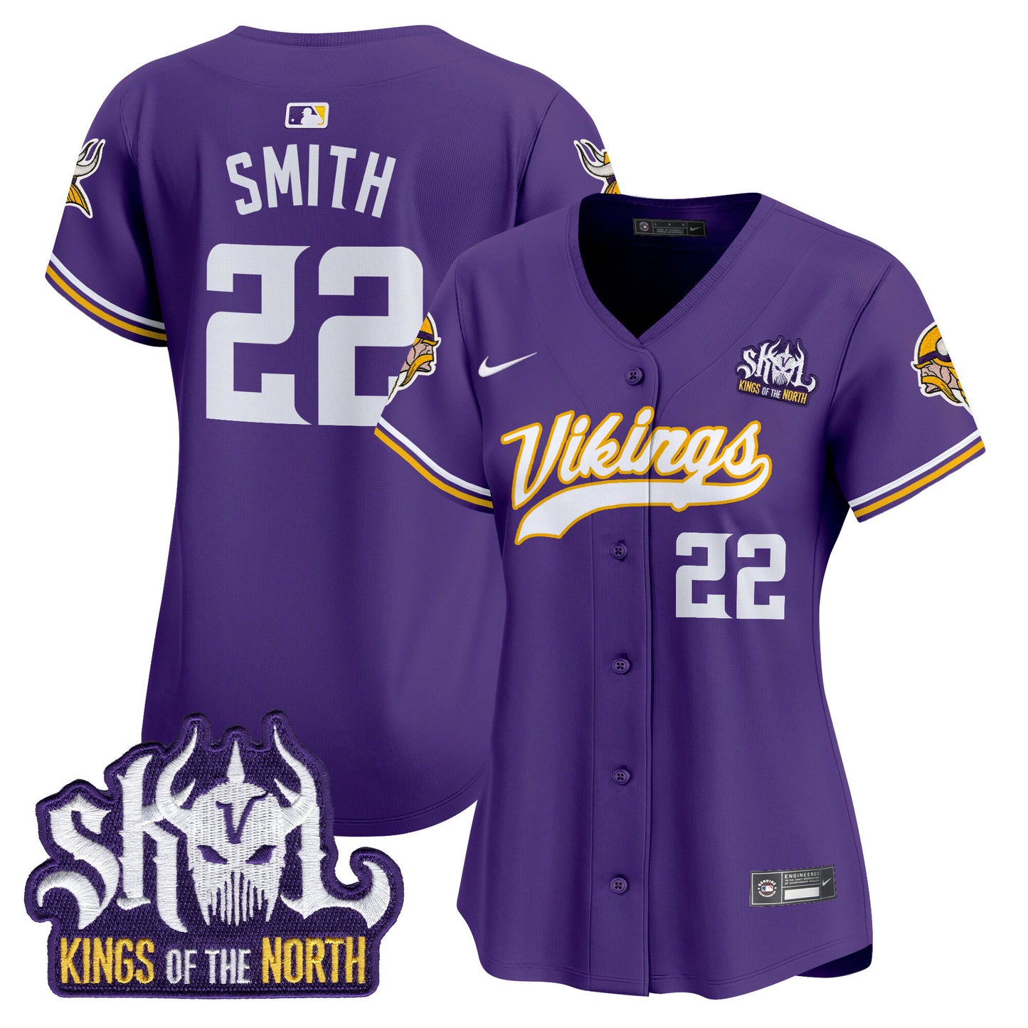 Women's Minnesota Vikings King Of The North Patch Vapor Premier Limited Jersey - All Stitched