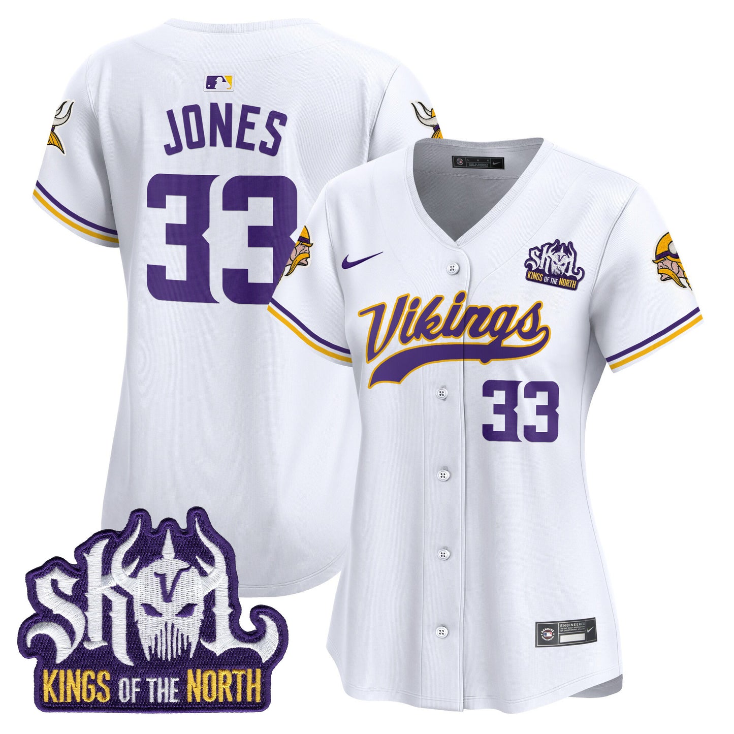 Women's Minnesota Vikings King Of The North Patch Vapor Premier Limited Jersey - All Stitched