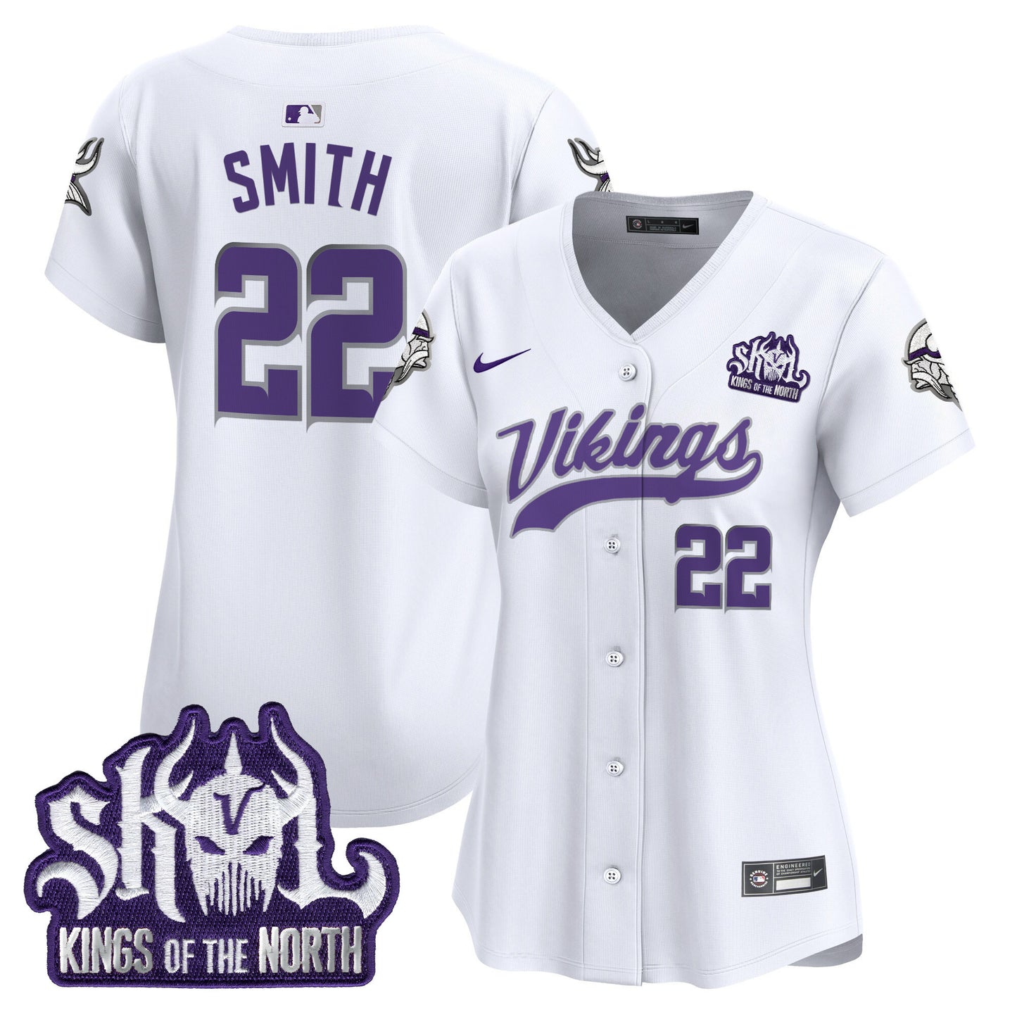 Women's Minnesota Vikings King Of The North Patch Vapor Premier Limited Jersey - All Stitched