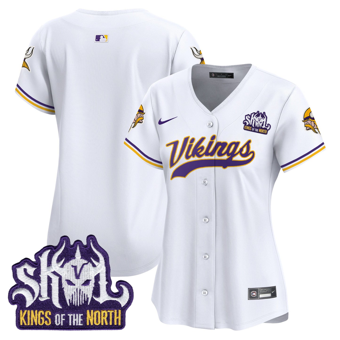 Women's Minnesota Vikings King Of The North Patch Vapor Premier Limited Jersey - All Stitched