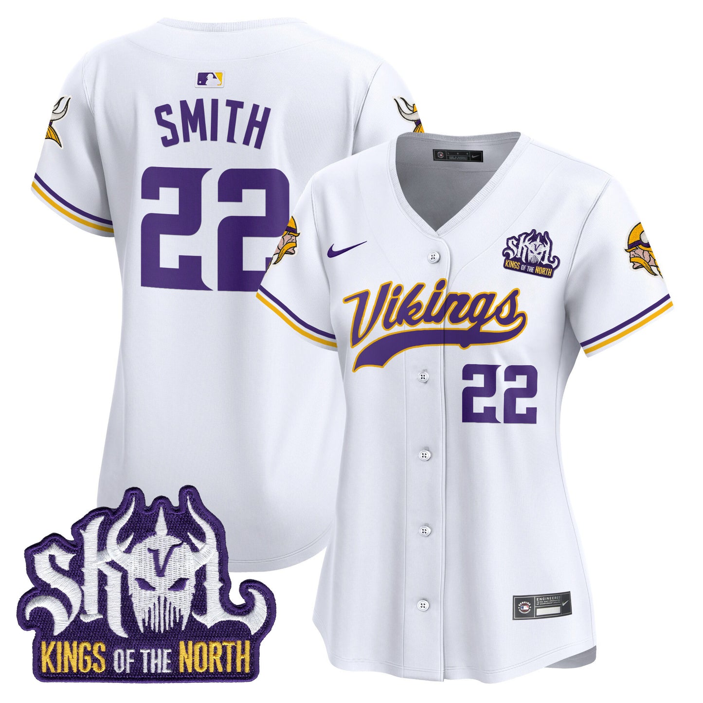 Women's Minnesota Vikings King Of The North Patch Vapor Premier Limited Jersey - All Stitched