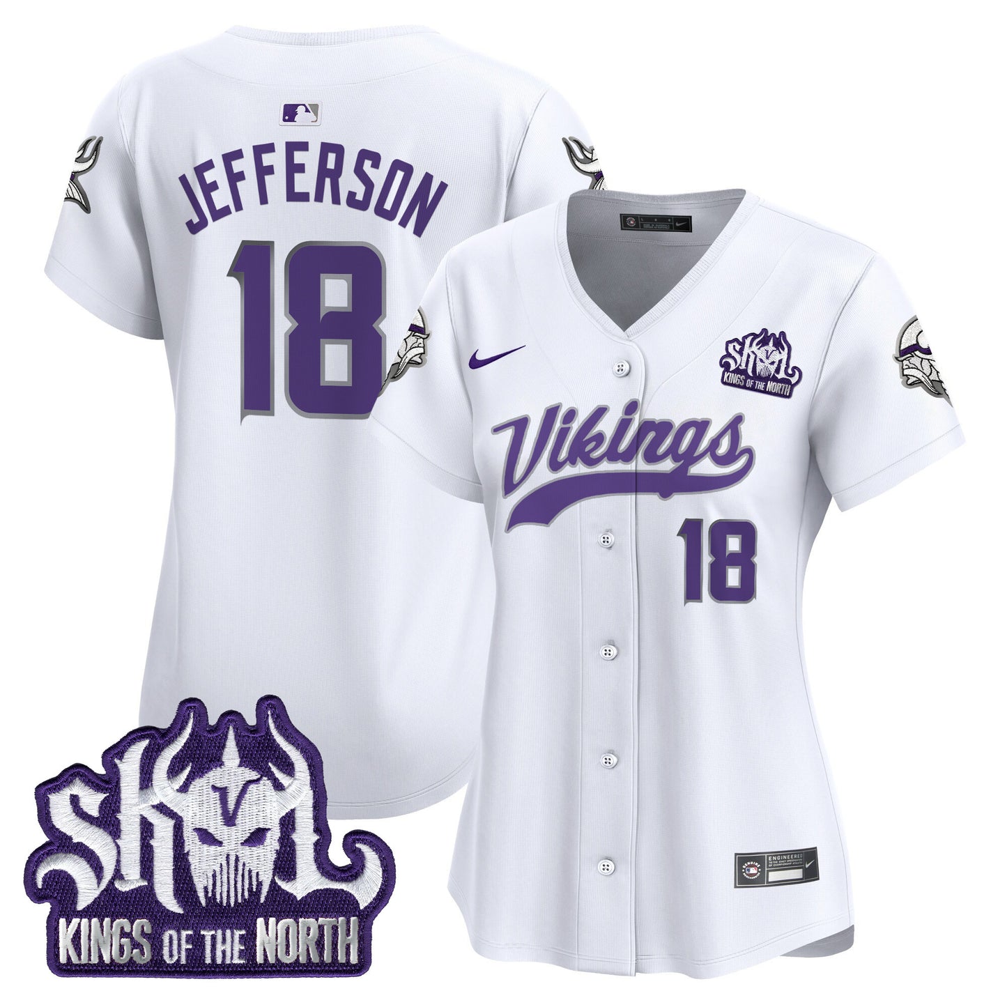 Women's Minnesota Vikings King Of The North Patch Vapor Premier Limited Jersey - All Stitched