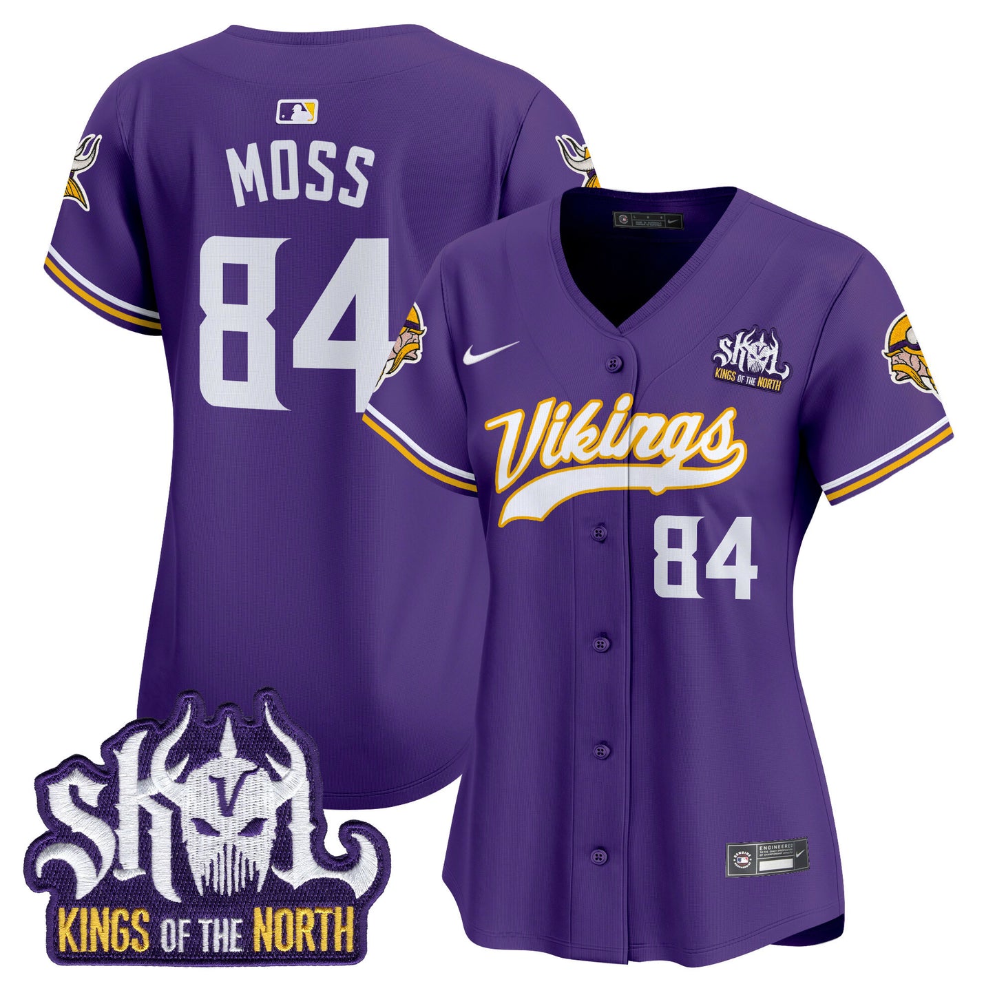 Women's Minnesota Vikings King Of The North Patch Vapor Premier Limited Jersey - All Stitched