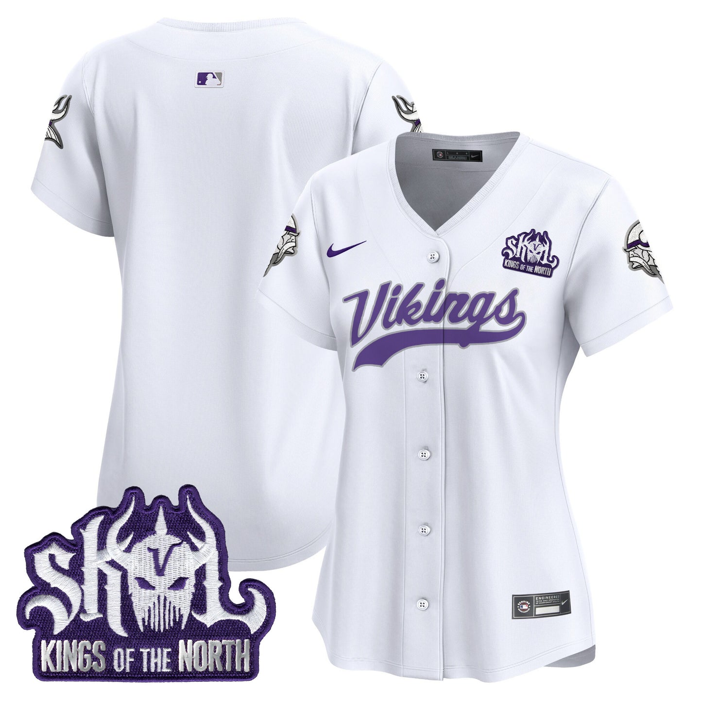 Women's Minnesota Vikings King Of The North Patch Vapor Premier Limited Jersey - All Stitched