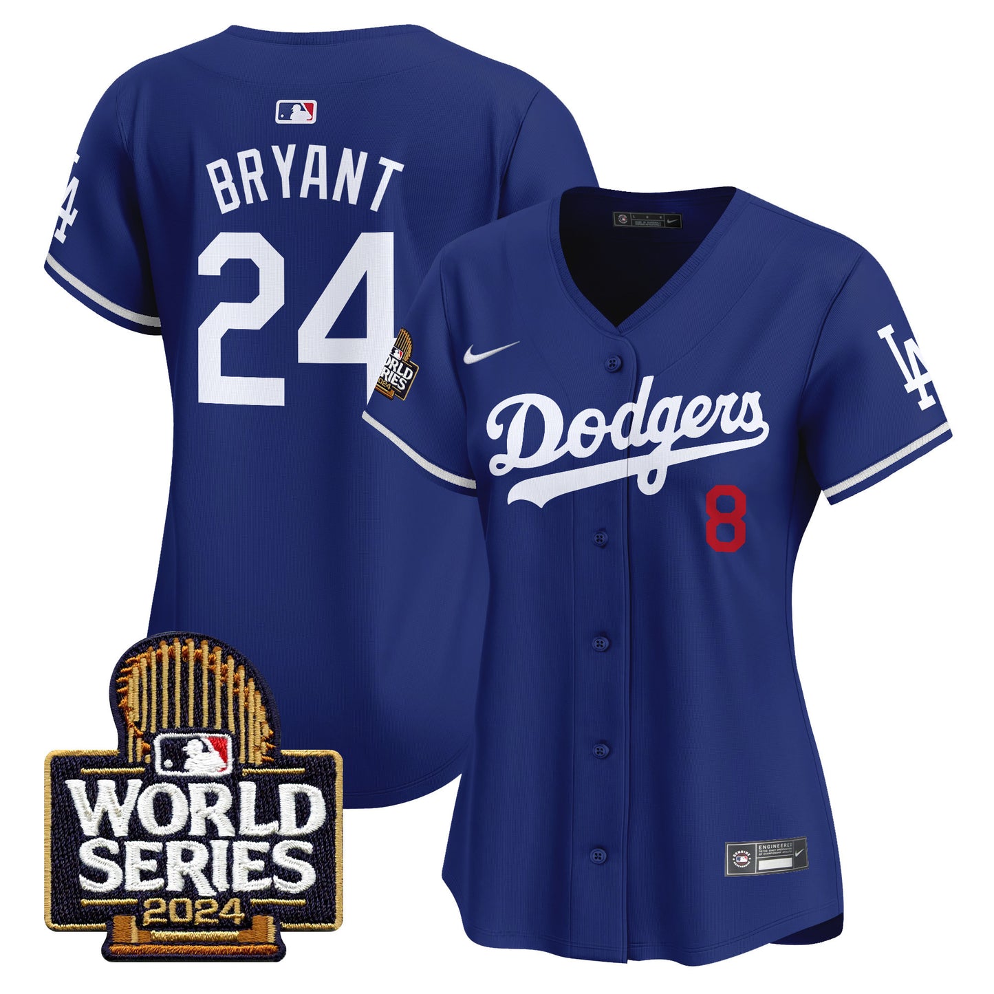 Women Dodgers 2024 World Series Vapor Premier Limited Jersey - All Stitched