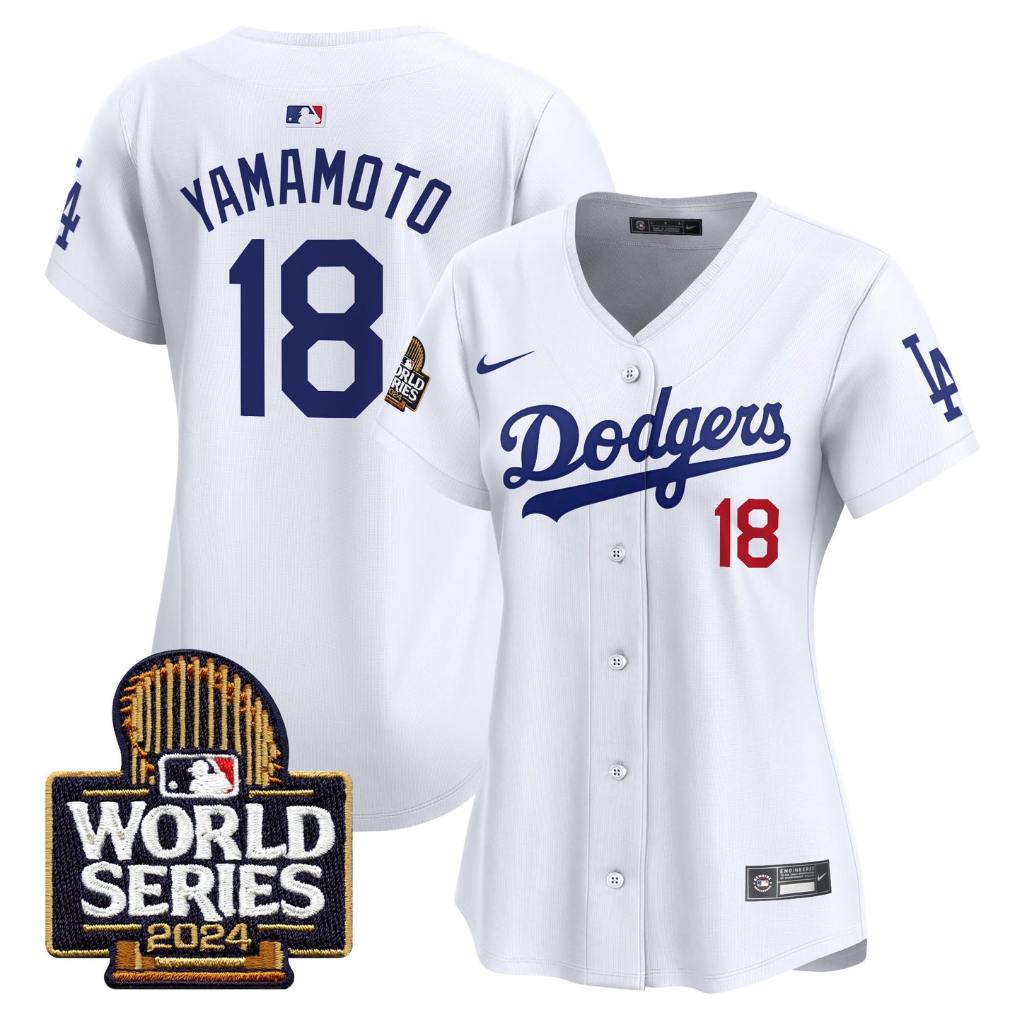 Women Dodgers 2024 World Series Vapor Premier Limited Jersey - All Stitched