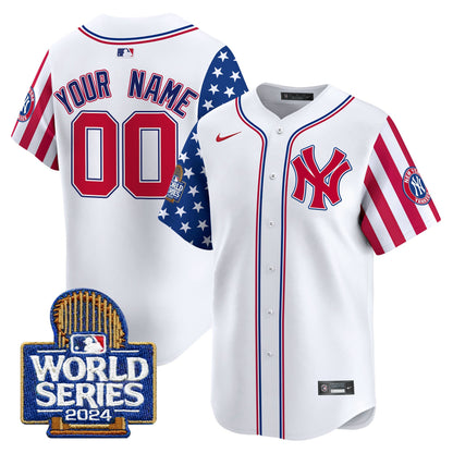 Yankees American Style 2024 World Series Vapor Premier Limited Custom Jersey - All Stitched