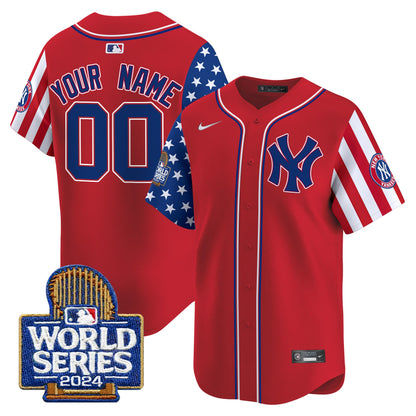 Yankees American Style 2024 World Series Vapor Premier Limited Custom Jersey - All Stitched