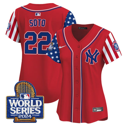 Women Yankees American Style 2024 World Series Vapor Premier Limited Jersey - All Stitched