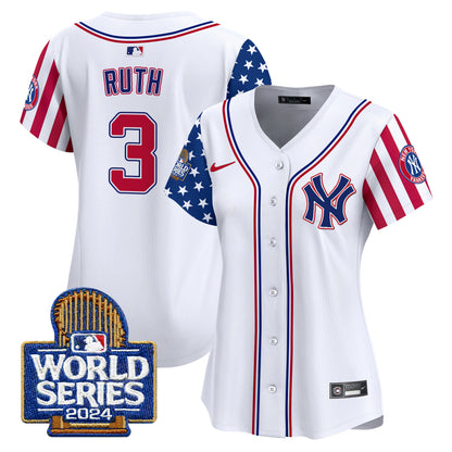 Women Yankees American Style 2024 World Series Vapor Premier Limited Jersey - All Stitched