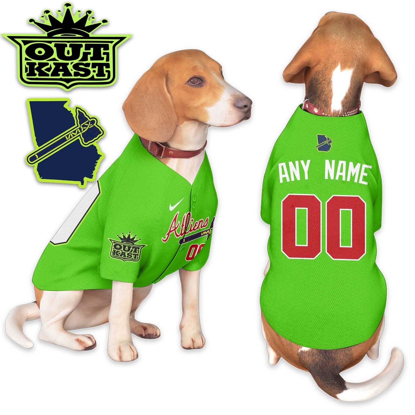 Atlanta Braves Atliens Pet Coat - Gifts for Pet Lovers