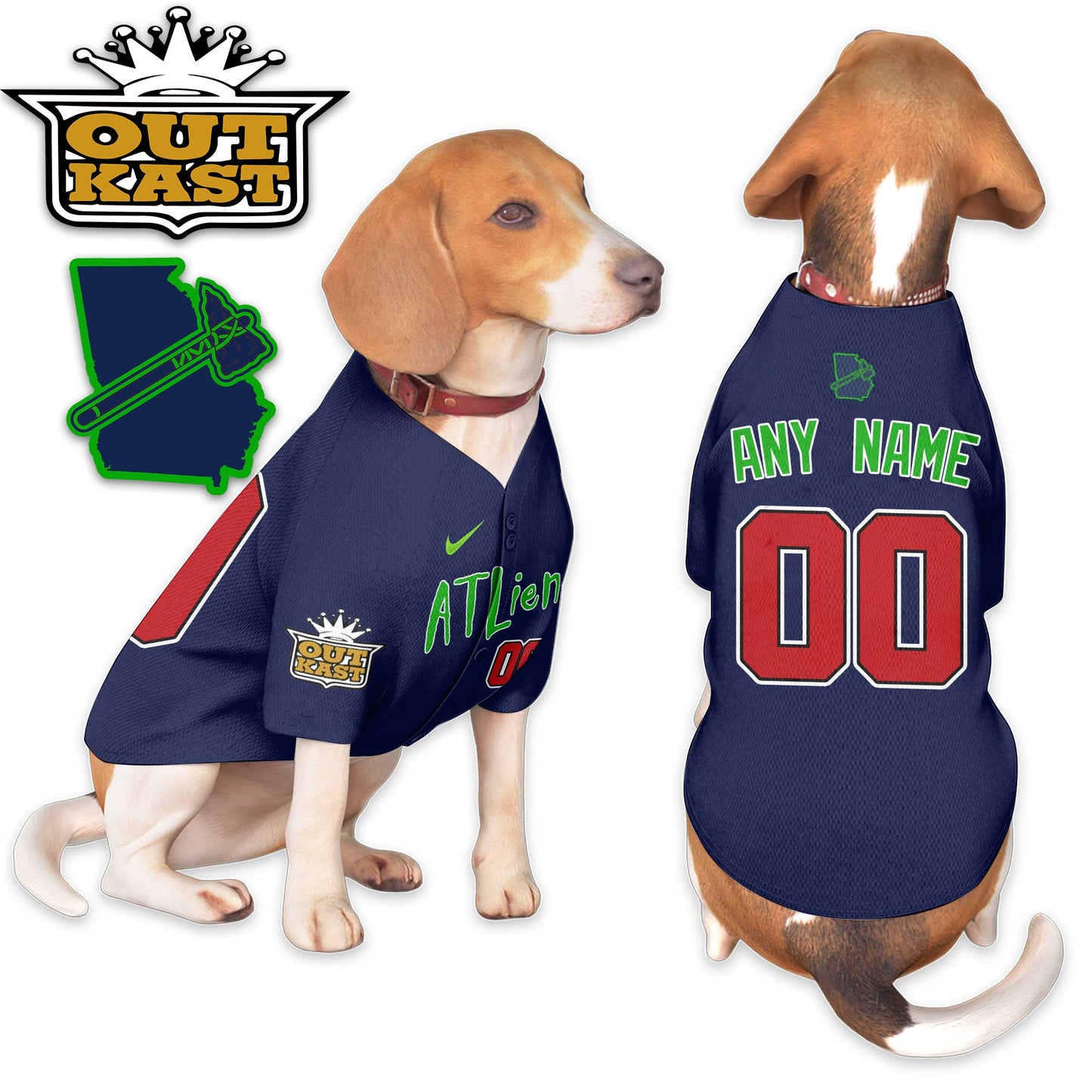 Atlanta Braves Atliens Pet Coat - Gifts for Pet Lovers