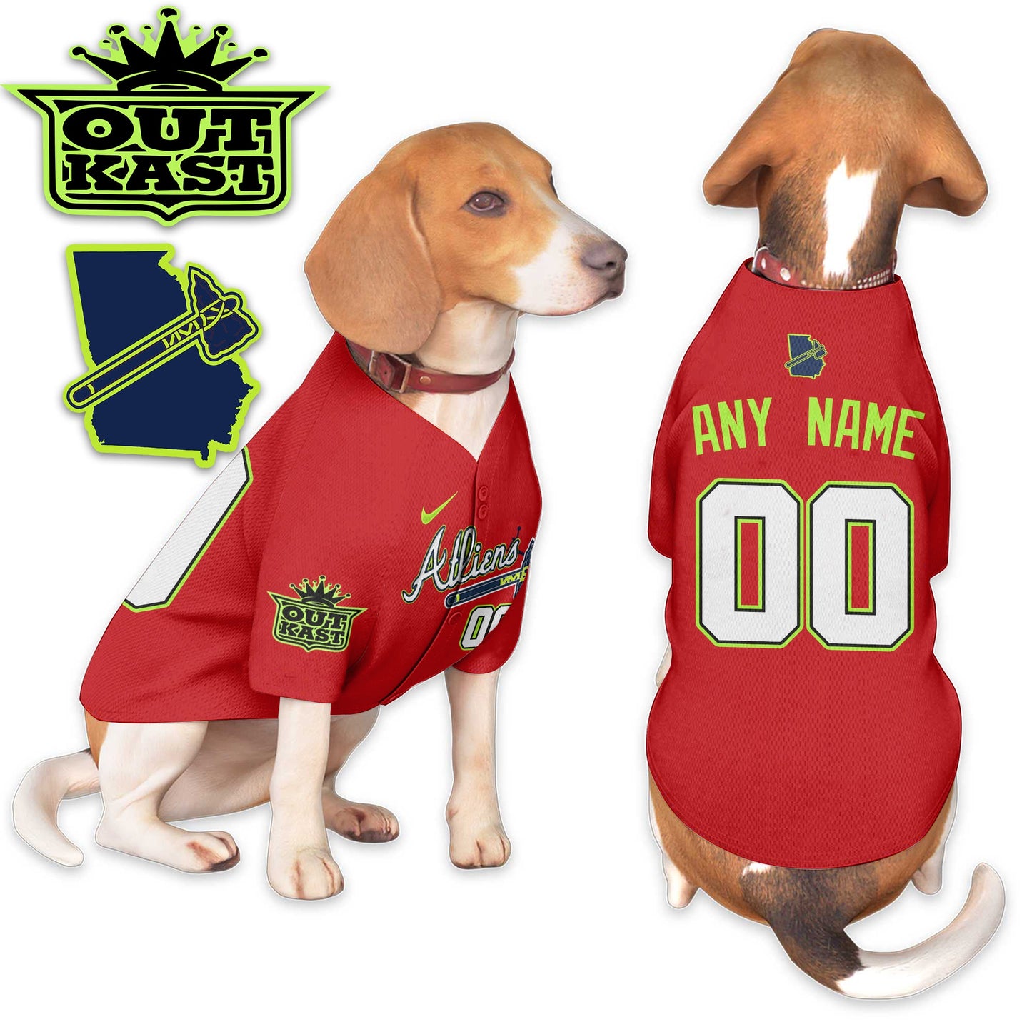 Atlanta Braves Atliens Pet Coat - Gifts for Pet Lovers