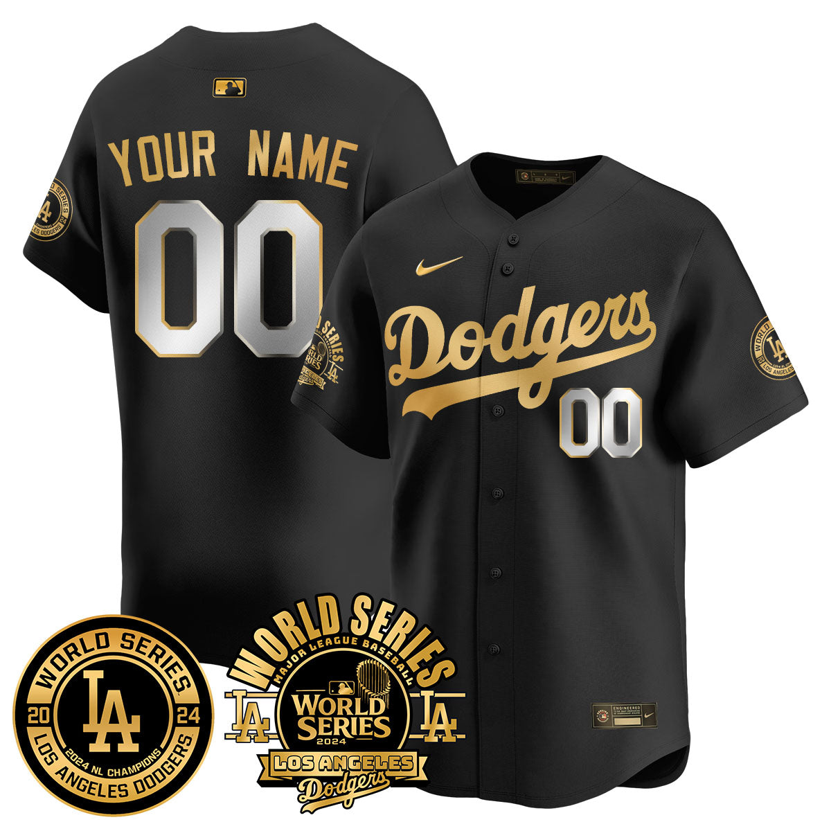 Los Angeles Dodgers World Series 2024 Custom Jersey - All Stitched