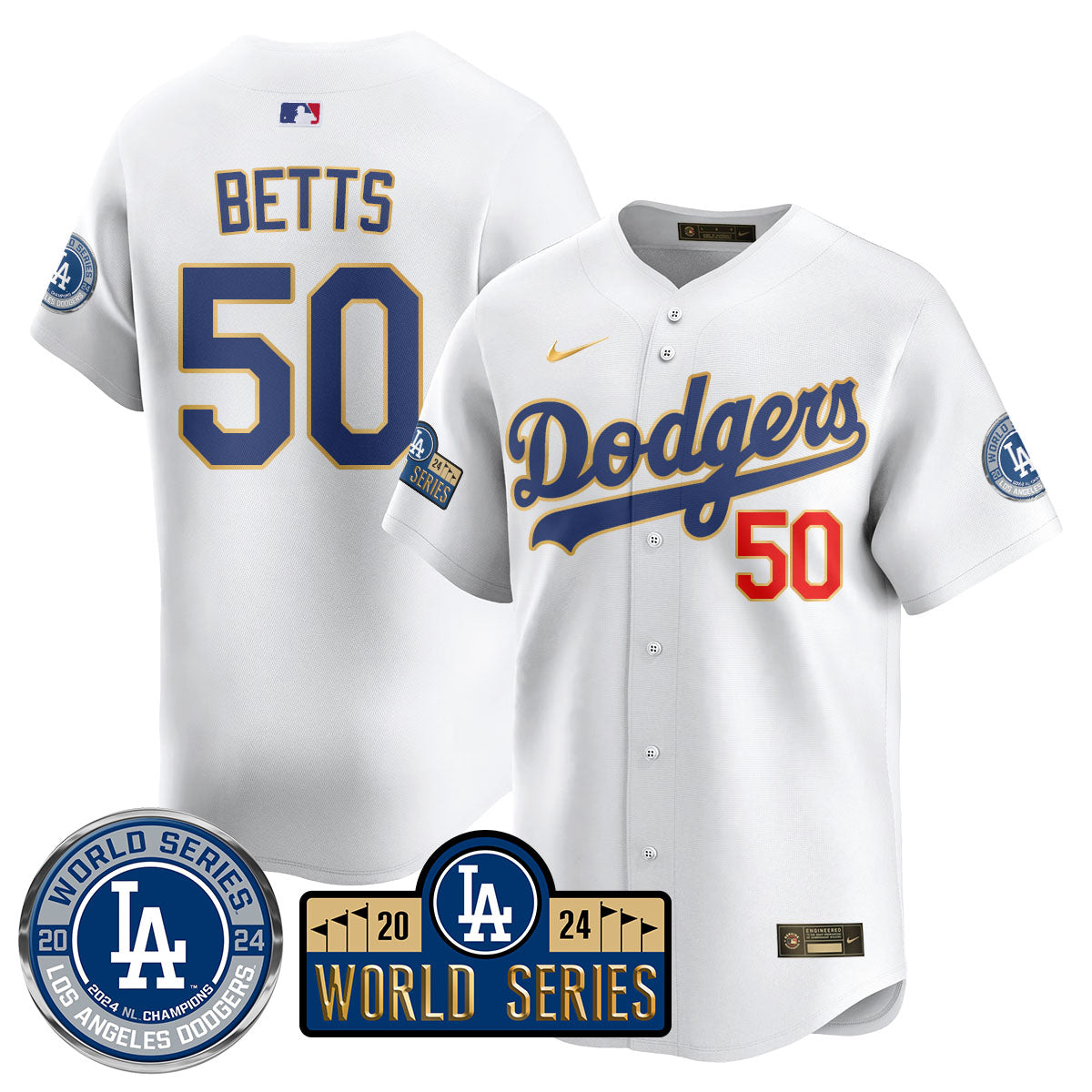 Los Angeles Dodgers World Series 2024 Jersey - All Stitched