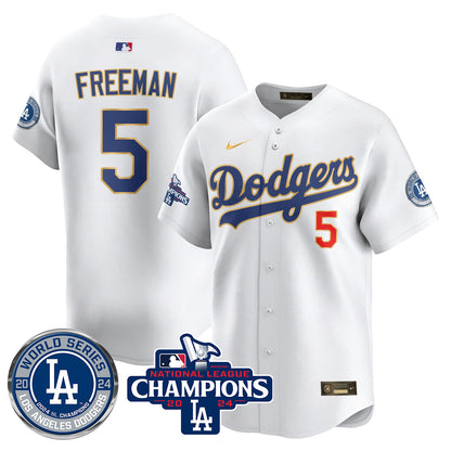 Los Angeles Dodgers World Series NL Champions Jersey - All Stitched