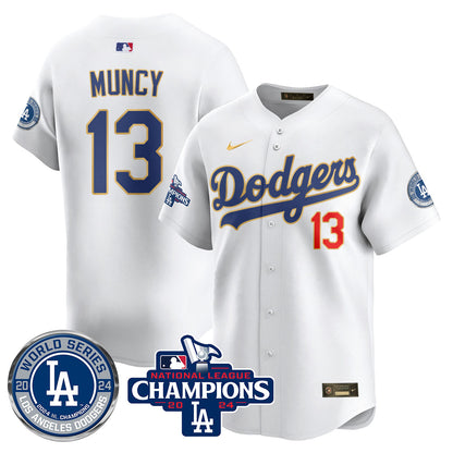 Los Angeles Dodgers World Series NL Champions Jersey - All Stitched