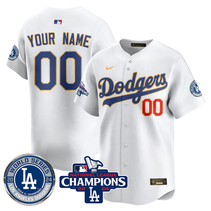 Los Angeles Dodgers World Series NL Champions Custom Jersey - All Stitched