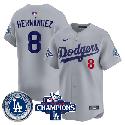 Los Angeles Dodgers World Series NL Champions Jersey - All Stitched