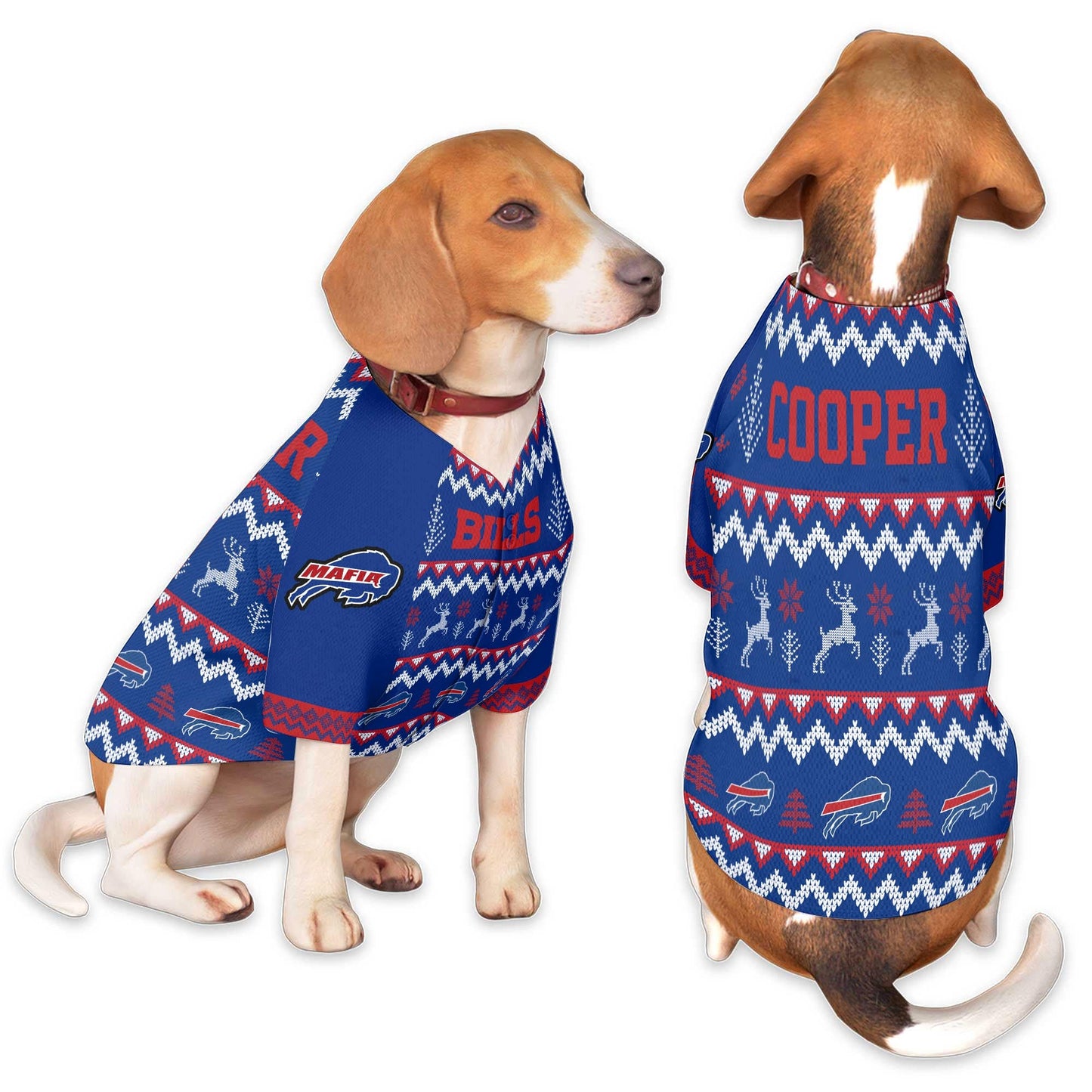 Buffalo Bills Family Holiday Ugly Sweater Pet Coat 410VTTLPC003