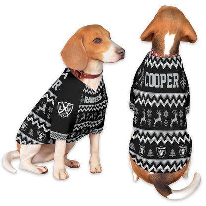 Las Vegas Raiders Family Holiday Ugly Sweater Pet Coat 410VTTLPC007