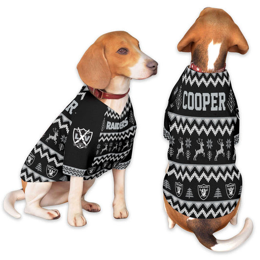 Las Vegas Raiders Family Holiday Ugly Sweater Pet Coat 410VTTLPC007