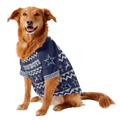 Dallas Cowboys Family Holiday Ugly Sweater Pet Coat 410VTTLPC005