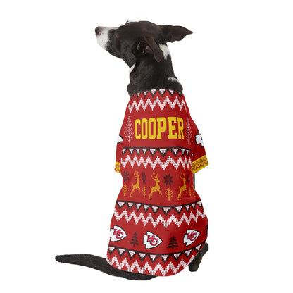 Kansas City Chiefs Family Holiday Ugly Sweater Pet Coat 410VTTLPC004