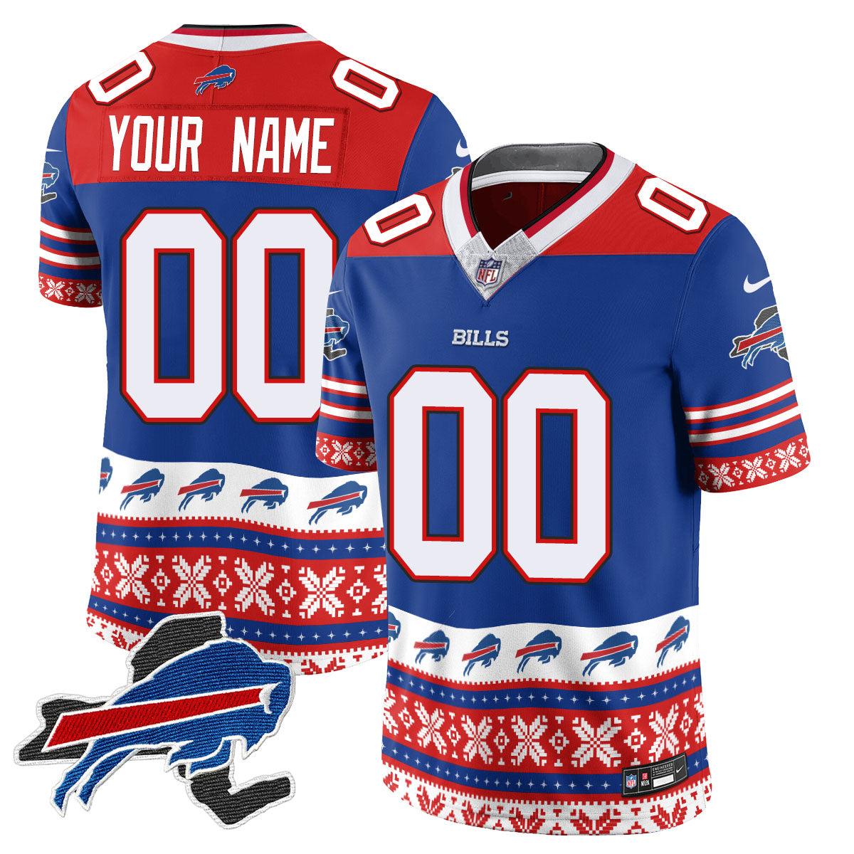 Custom Name/Gender Bills 2024 Christmas Vapor Limited Jersey N1 409VTTLJS033